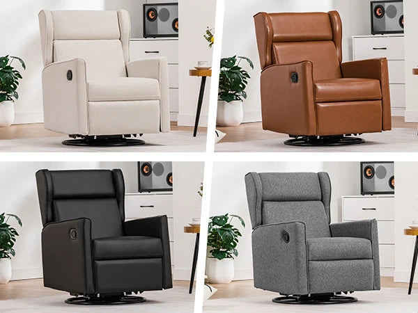 Comhoma Rocking Recliner Chair, Swivel Glider