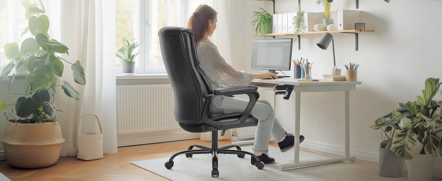Leather Padded Armrest Chairs