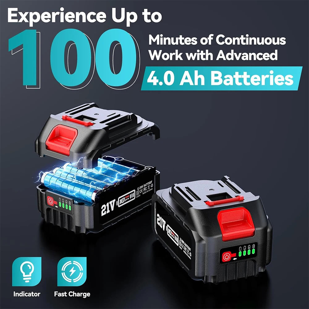 2-in-1 Cordless 8'' Electric Chainsaw with 3M Extension Pole