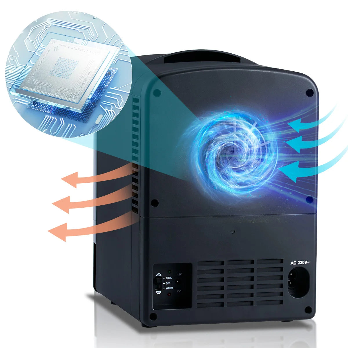 iceBlue Retro Mini Fridge  for Home Car