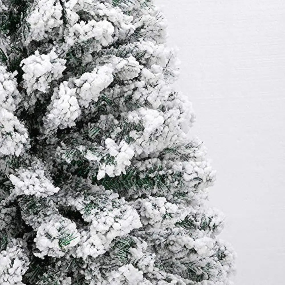 6FT Snow Flocked Hinged Artificial Christmas Tree