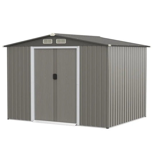 8 x 6 Feet Galvanized Steel Storage Shed for Garden Yard