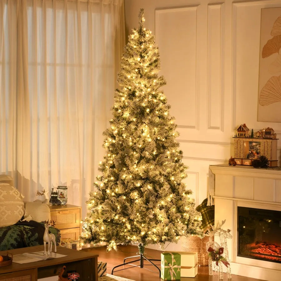 7.5 ft Tall Prelit Artificial Christmas Tree