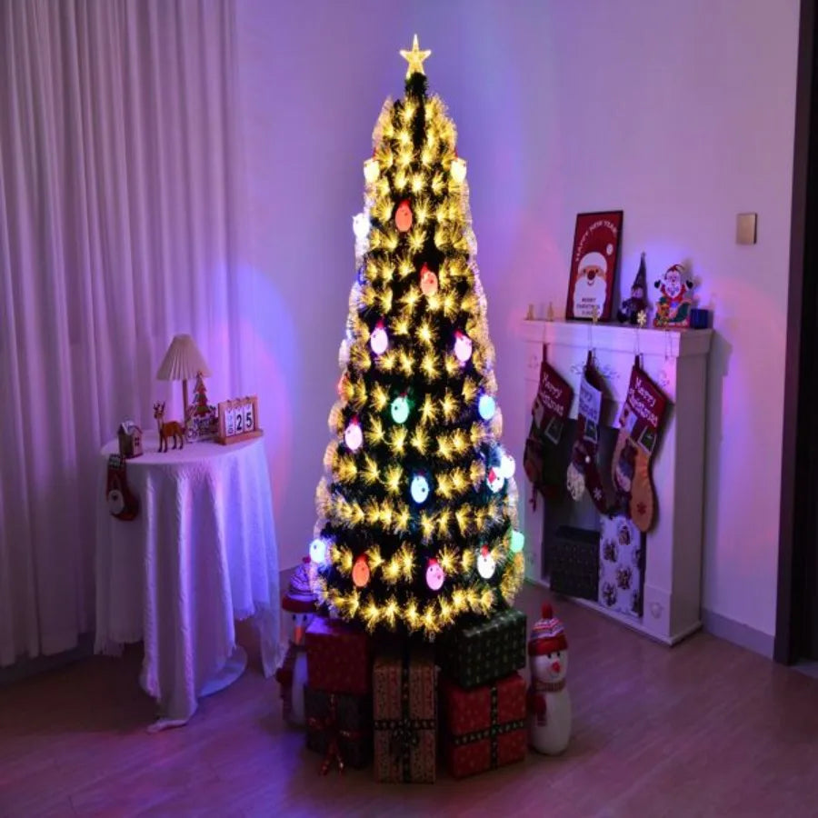 6 FT Prelit Fiber Optic Christmas Tree Artificial Xmas Tree