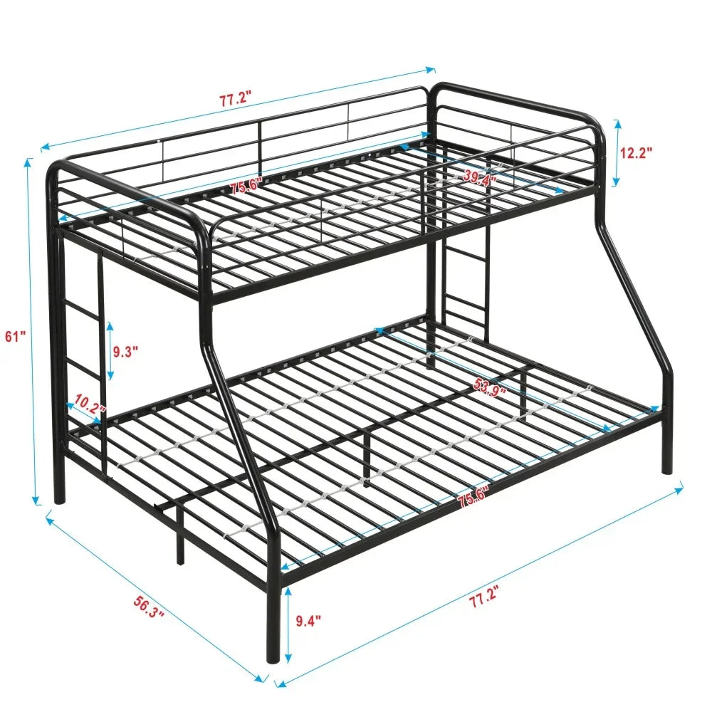 Twin Over FULL Strong Steel Metal Bunk Bed