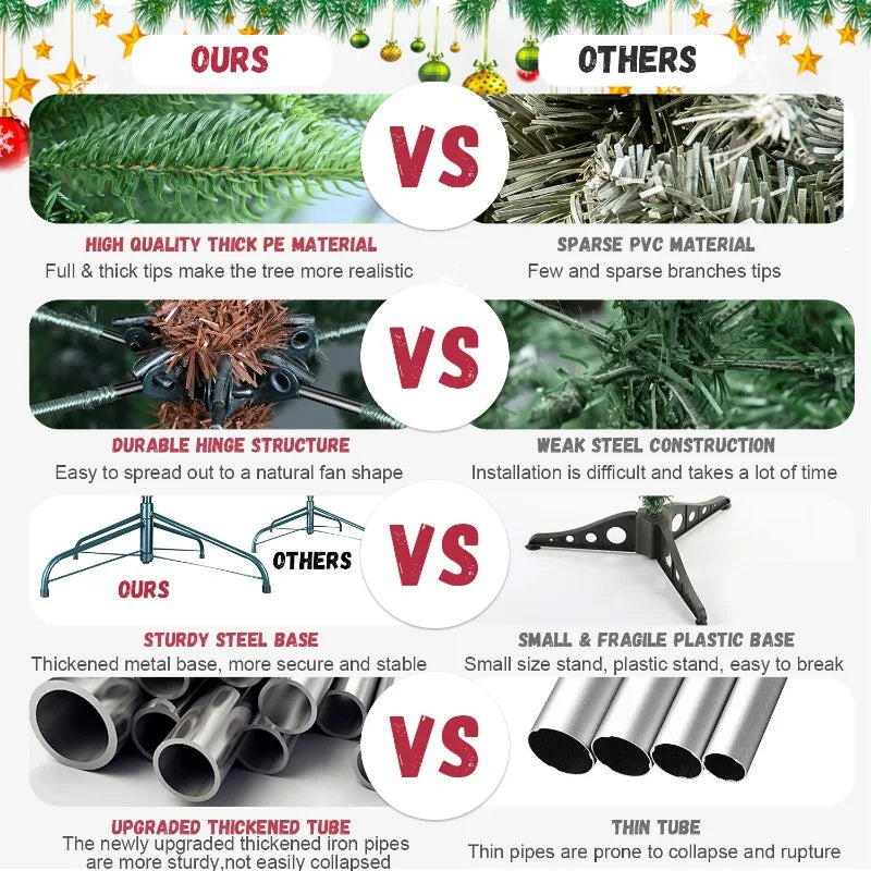 6 FT Pre-Lit Aspen Fir Artificial Christmas Tree