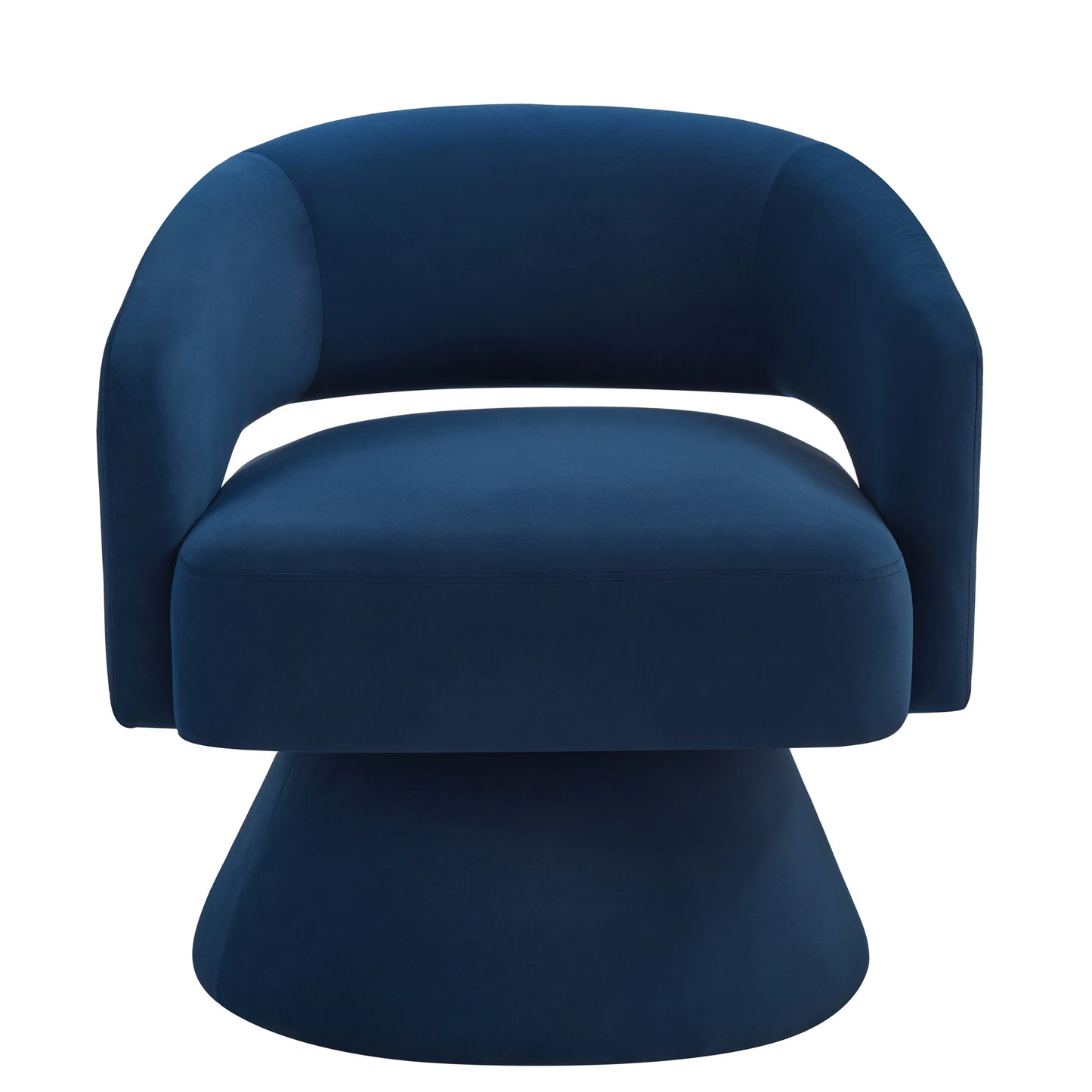 Modern Swivel Chair Upholstered Velvet Round Accent Armchair