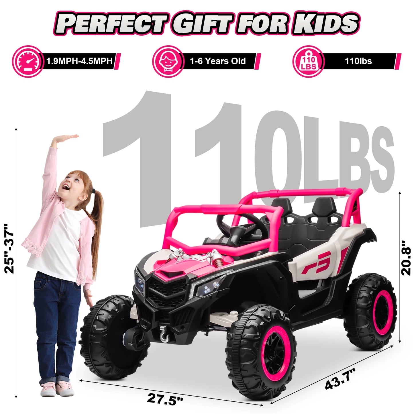 24V Ride On Car for Kids w/Remote Control,  Battery Powered