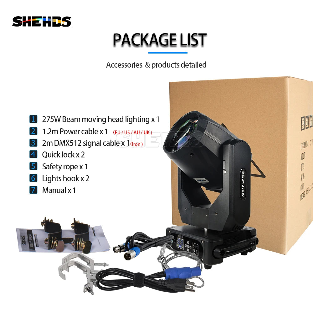 2/4pcs 275W Moving Head Light Rainbow Frost Effect DJ Disco