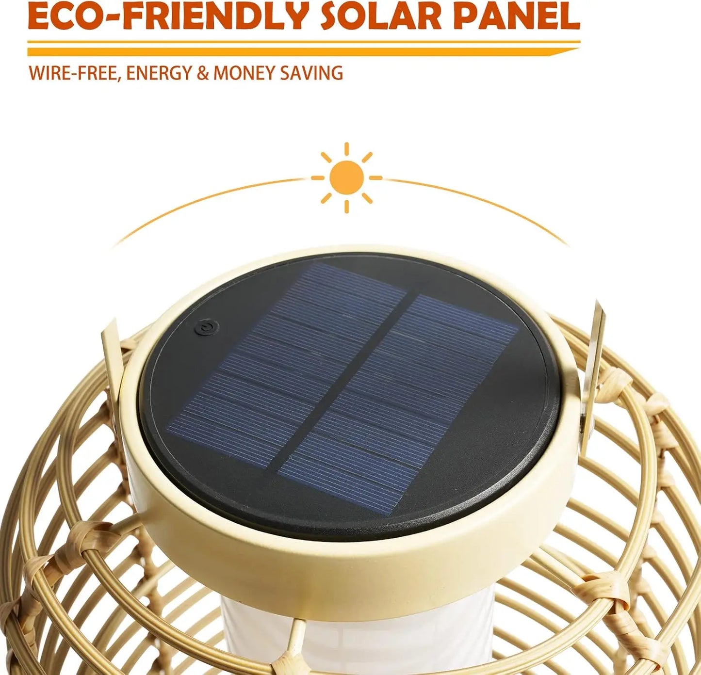 Floor Lamp Set of 2, 14-inch Wicker Woven LED Lamp, Water-Resistant