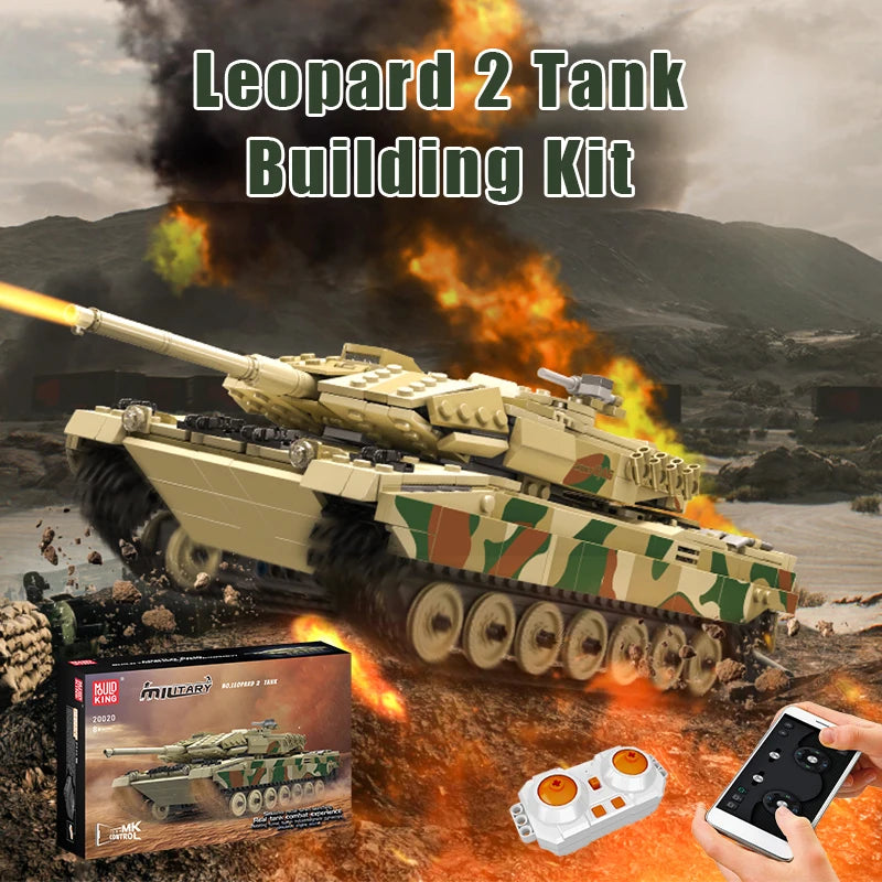 tank toy Technical The APP&RC Leopard 2 Tank Building Block Assembly Tank Brick Set Kids Christmas Gift