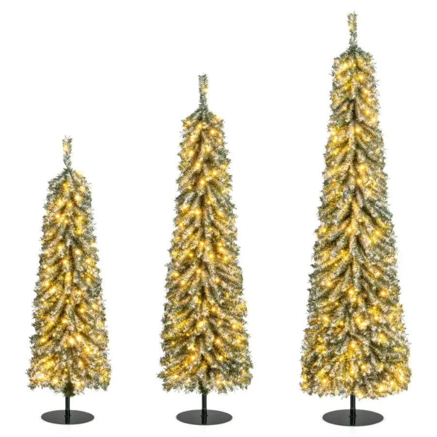 4/5/6 Feet Artificial Christmas Tree Set of 3