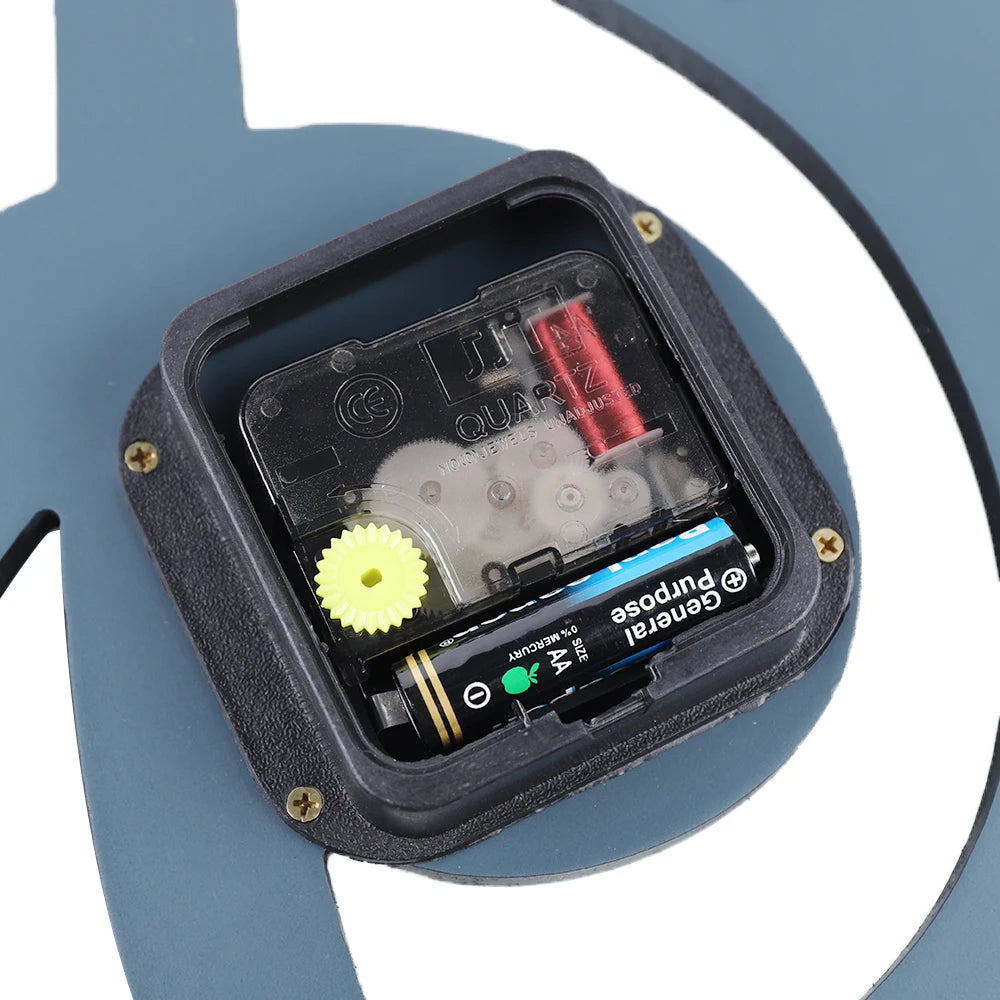 Durable Stylish Musical Note Wall Clock, Silent Non-Ticking, Battery Operated,