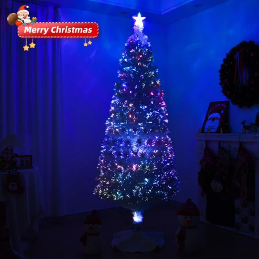 7 FT Prelit Christmas Tree Artificial Fiber Optic