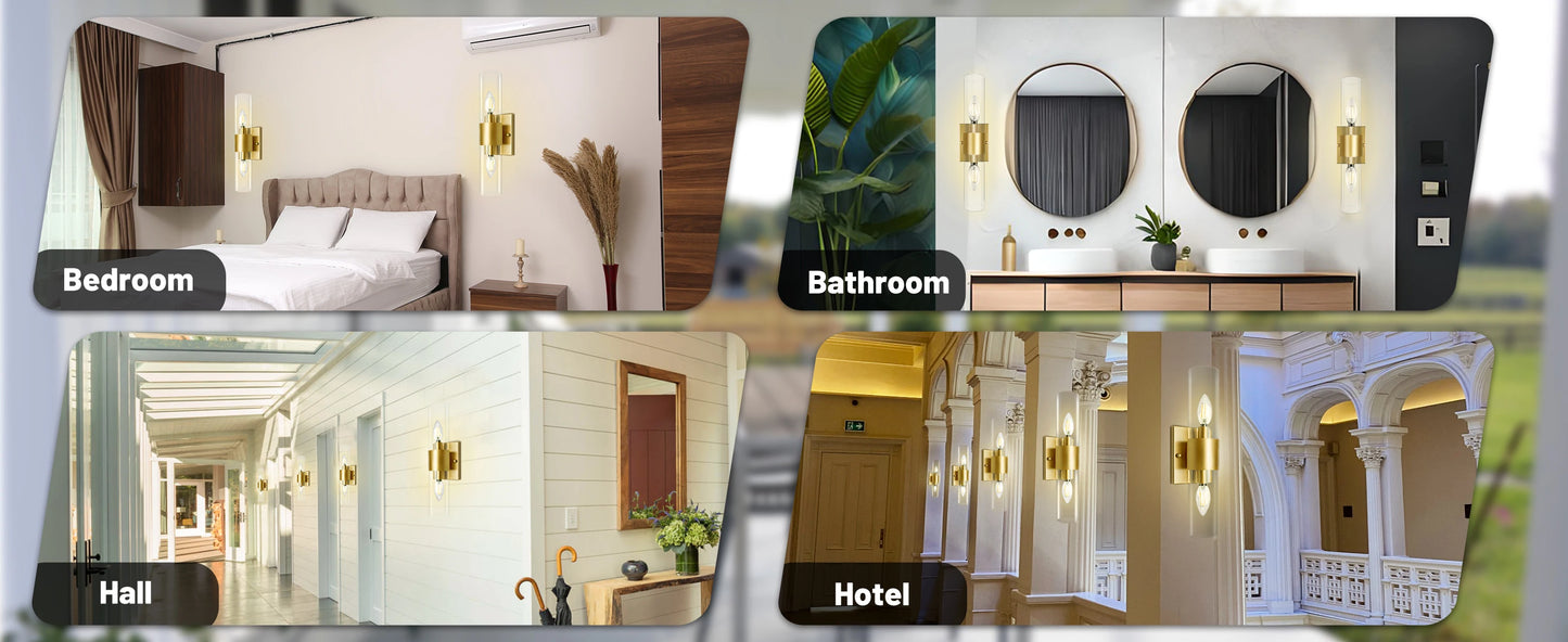 Metal Wall Sconces  for Bedroom Bathroom