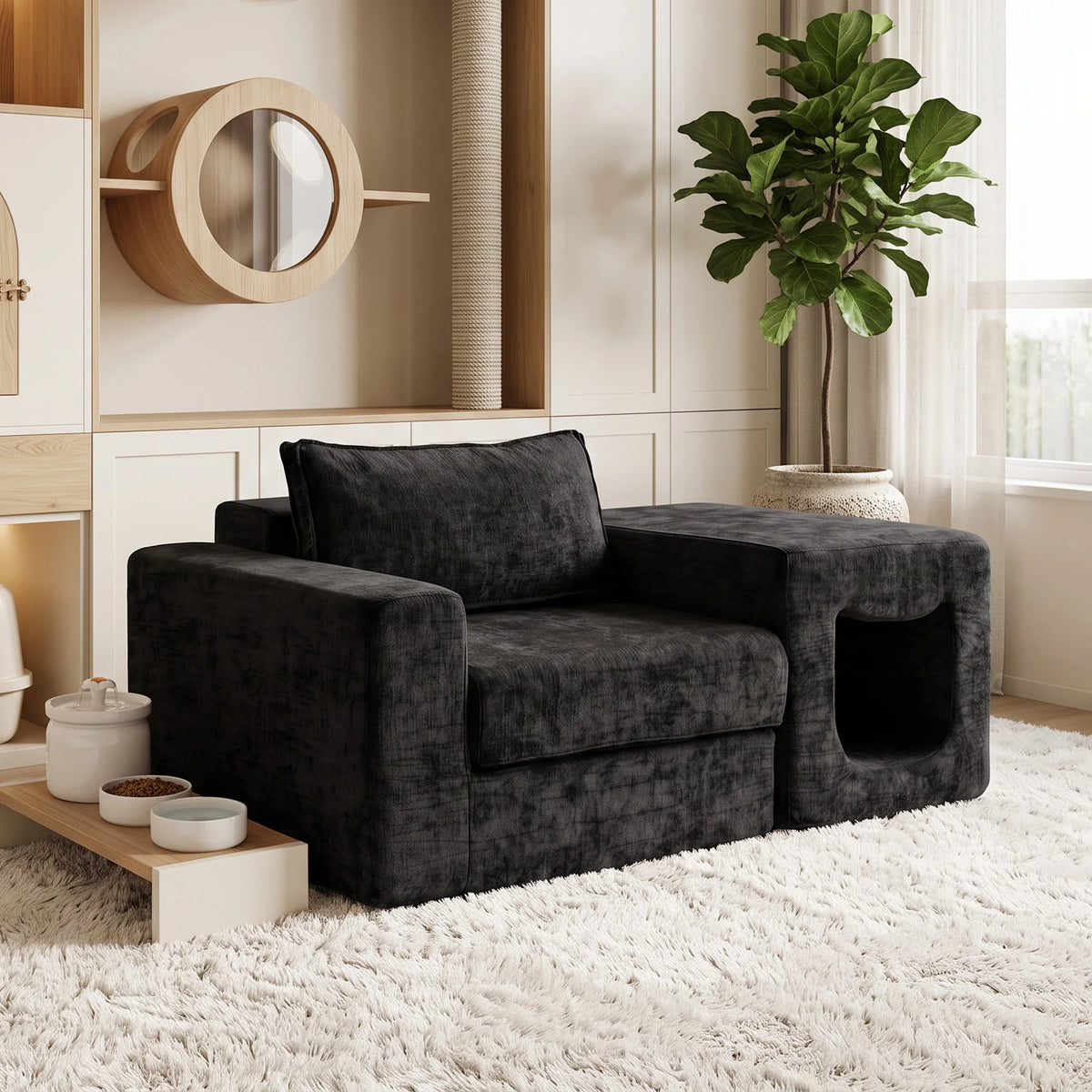 Modular Sofa Built‑in Pet Cave Pet‑Friendly Couch