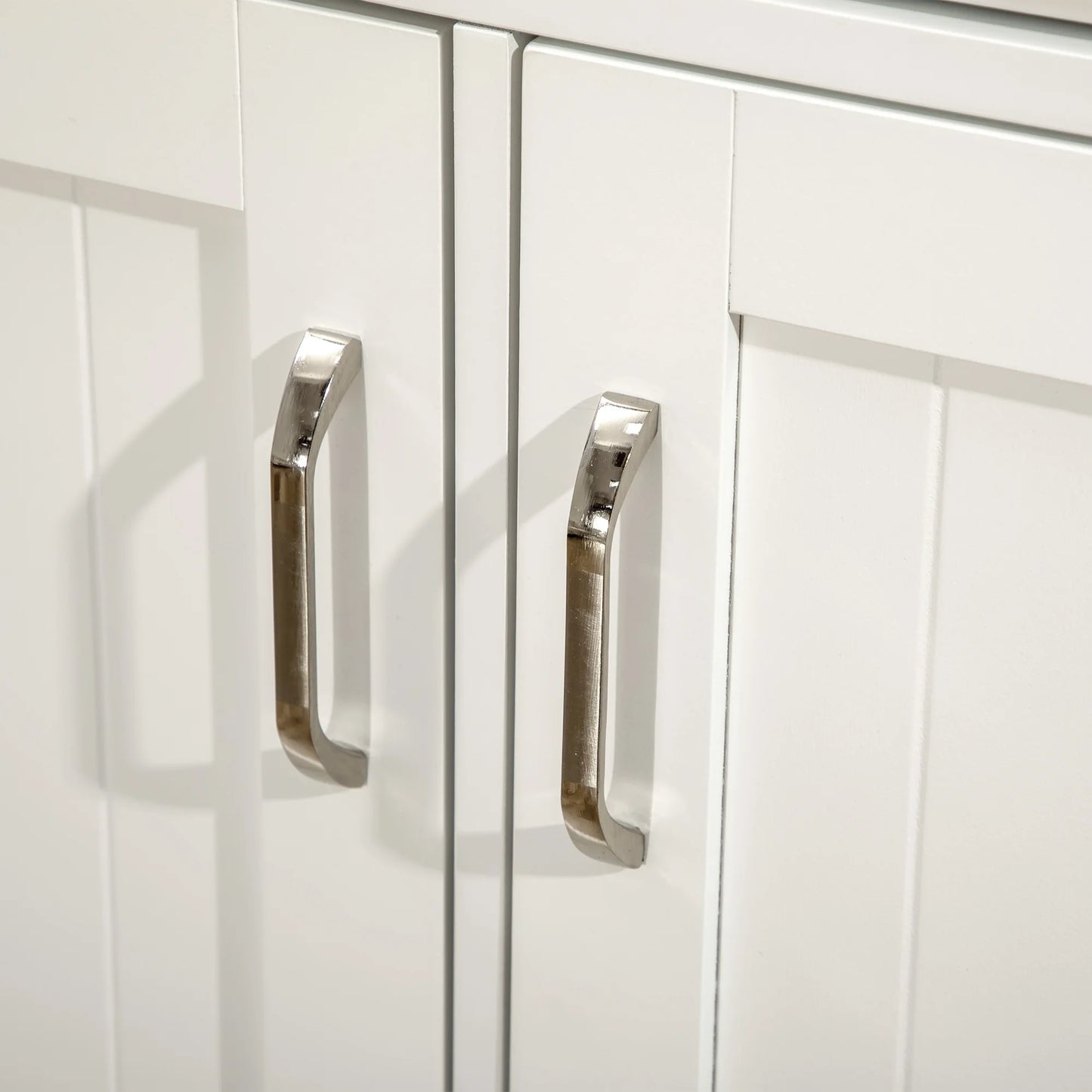 Island with Storage Cabinet, Butcher Block Countertop,