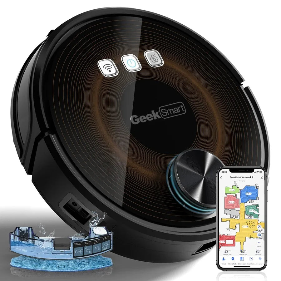 Robot Vacuum Cleaner and Mop LDS Navigation WiFi