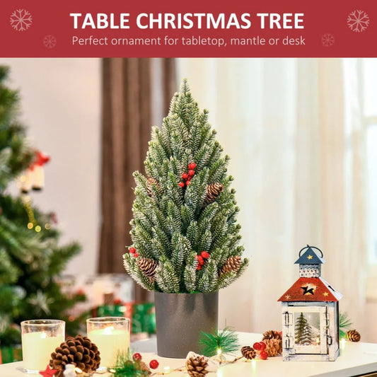 18 Tall Unlit Miniature Snow Flocked Tabletop Artificial Christmas Tree