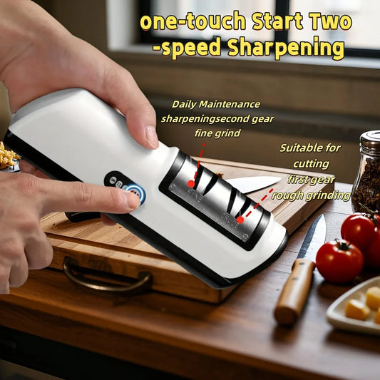 Kitchen Electric Knife Sharpener Multifunctional Automatic Professional 4 Gears Electric Knife Sharpener Kitchen Accessories