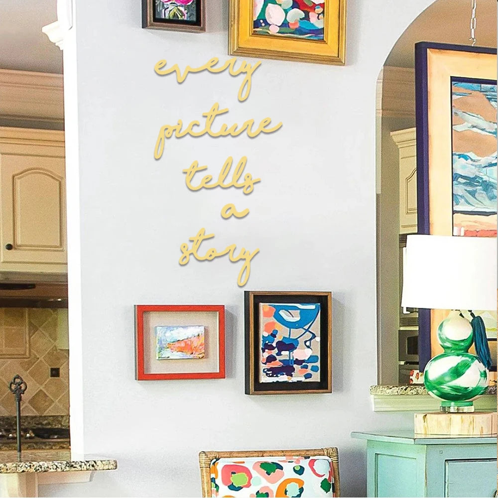 5pc Black Metal Wall Art Every Picture Tells A Story