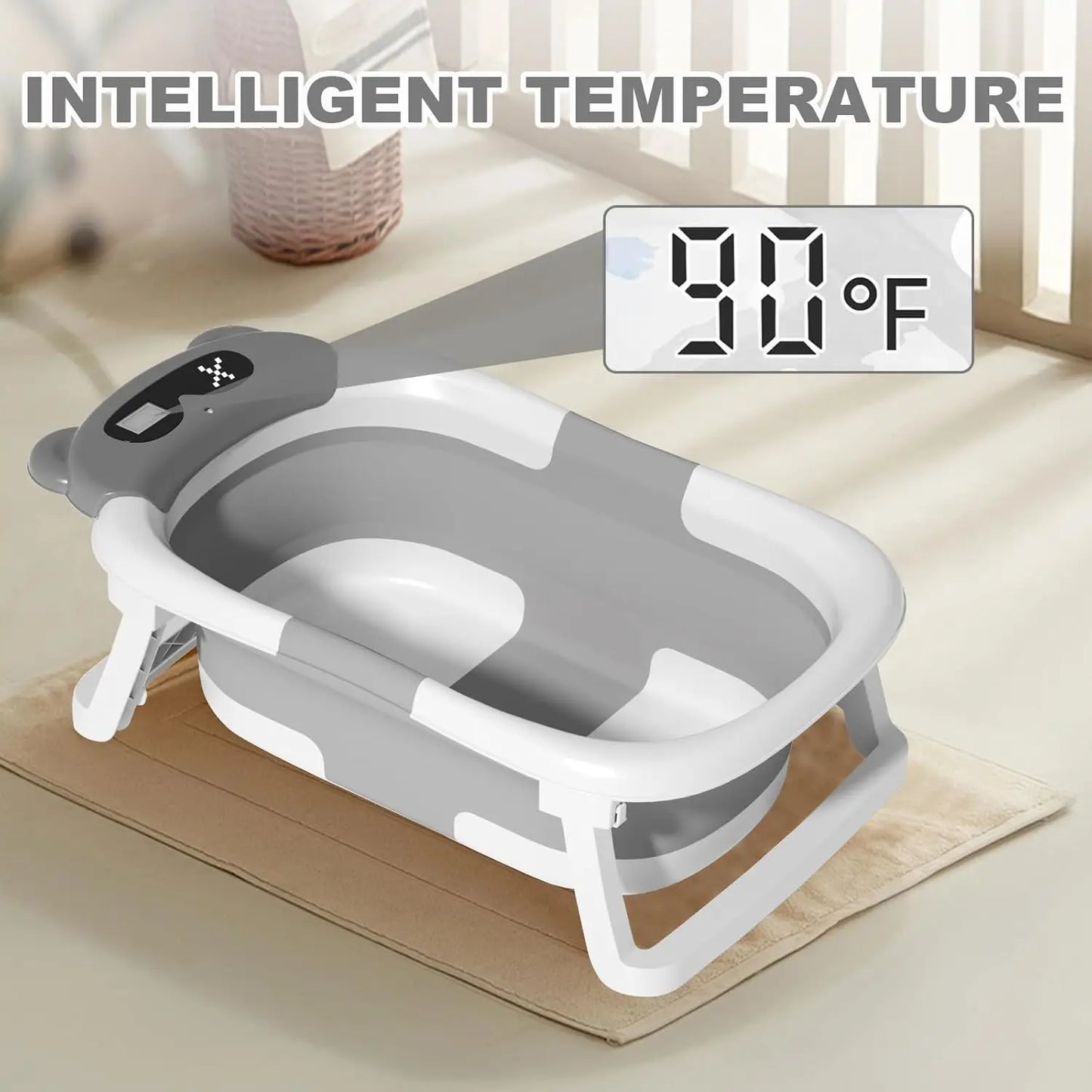 Baby Bathtub Real-Time Temperature Display