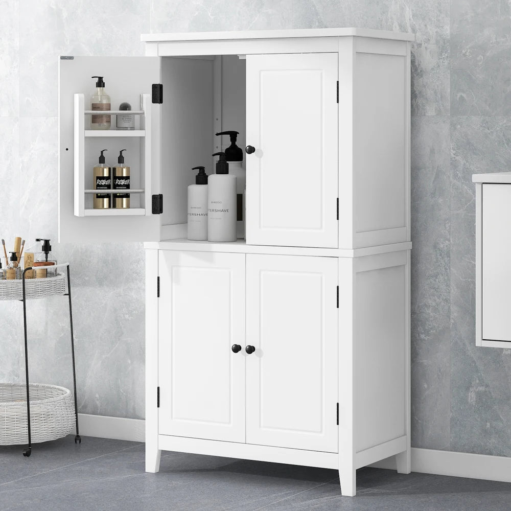 Elegant Bathroom Floor Storage Cabinet