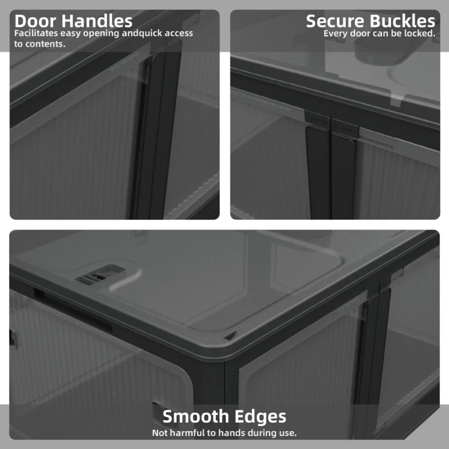 4Pack Transparent Stackable Storage Bins