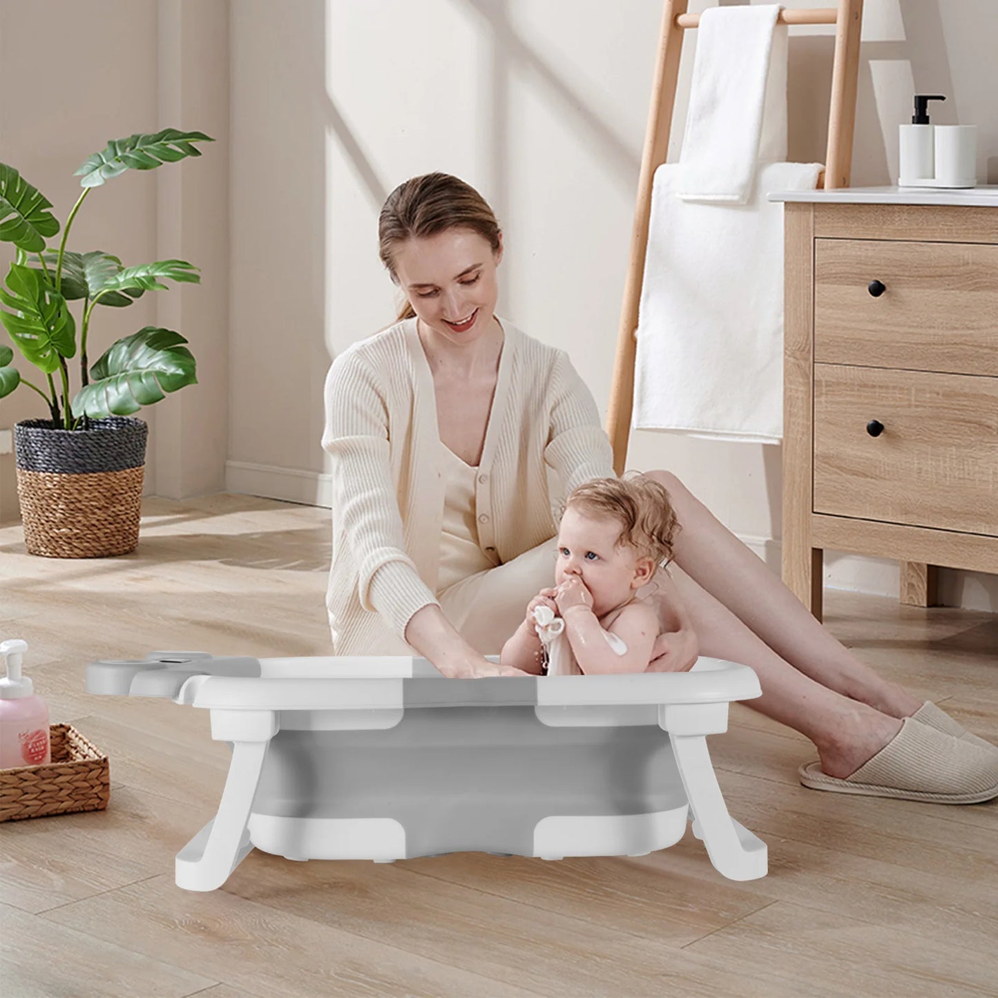 Baby Bathtub Real-Time Temperature Display