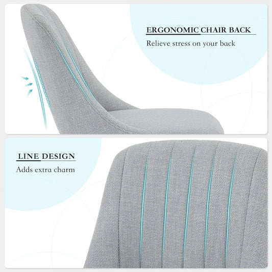 Dining Chairs Set of 2,Modern Fabric Upholstered