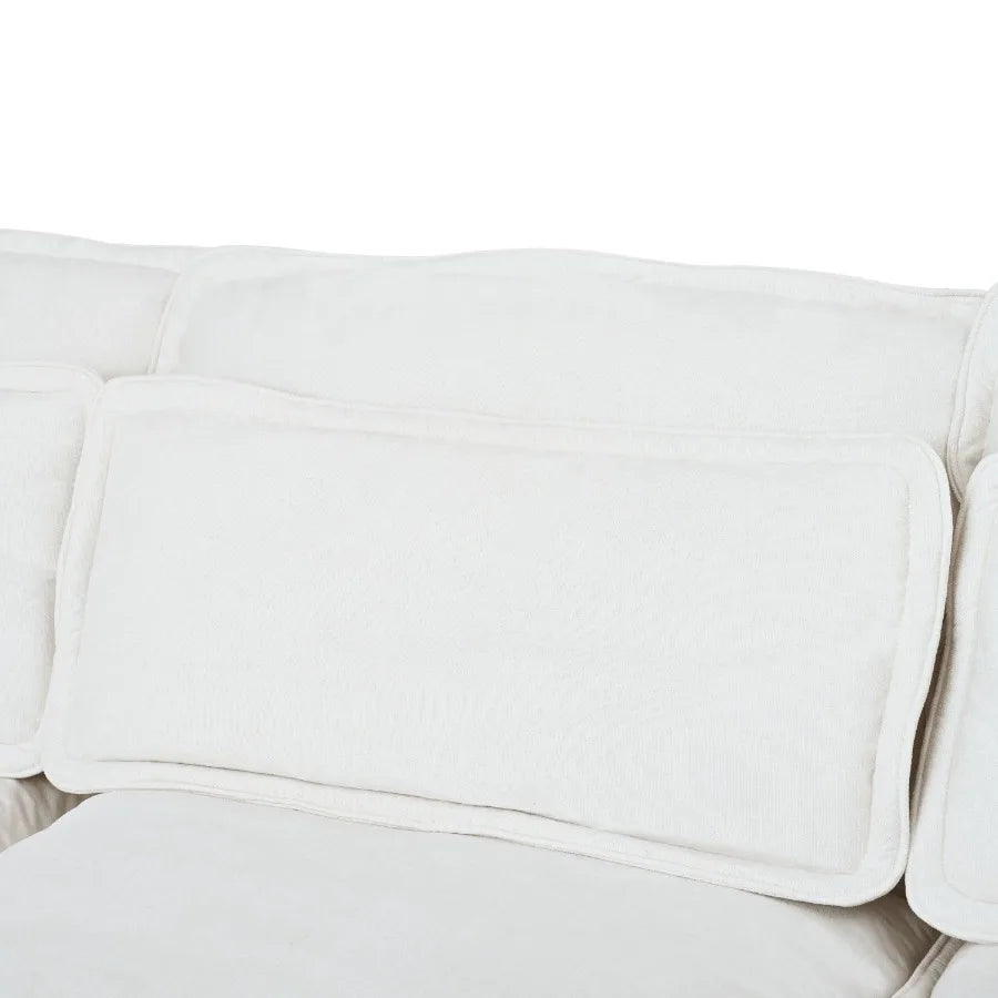 U_Style DoubleLayer Cushion Modular Sofa Freely Combinable 4Seater with Storage Function Includes 4 Soft Cushions Perfect for L