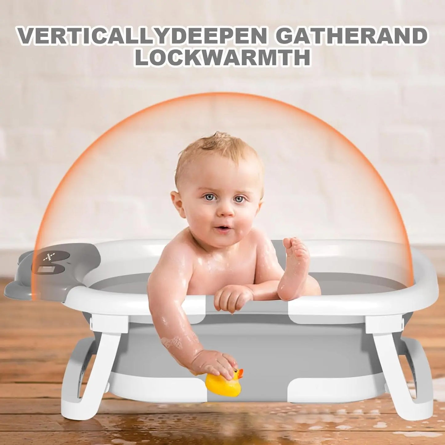 Baby Bathtub Real-Time Temperature Display