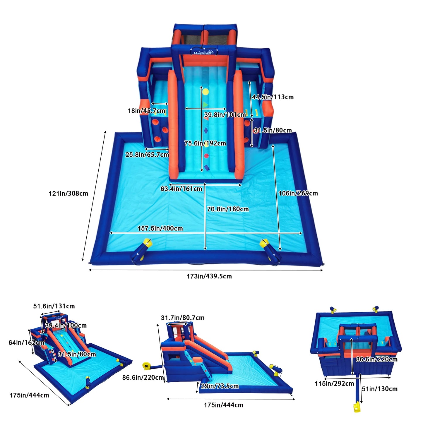Inflatable Water Slide Pool Bounce House f