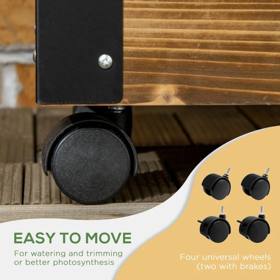 Raised Garden Bed with Trellis 58 for Vine Plants Flowers Climbing