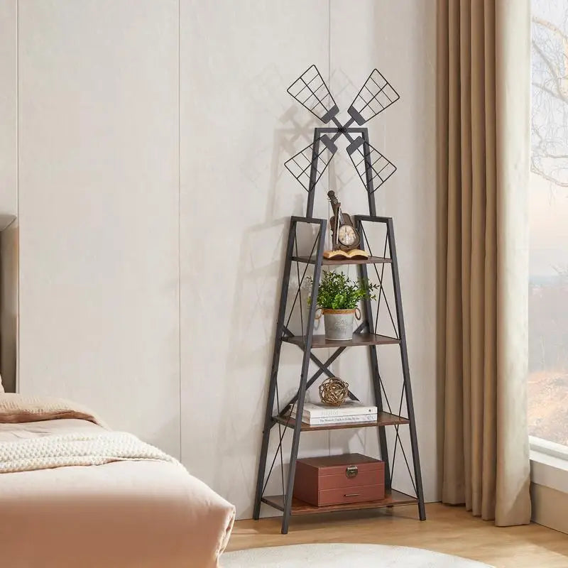 4-Tier Slim Bookshelf, Bookcase