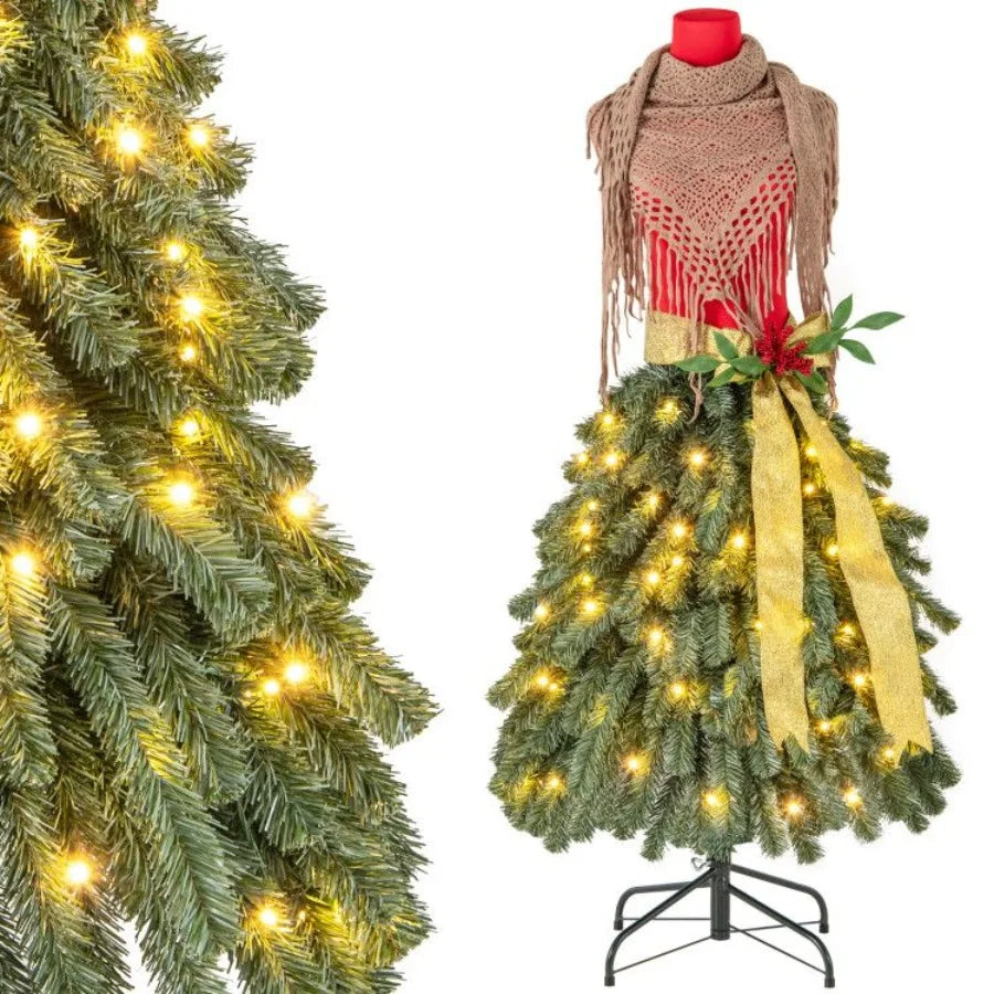 5 FT Prelit Manneq Artificial Christmas Tree Dress