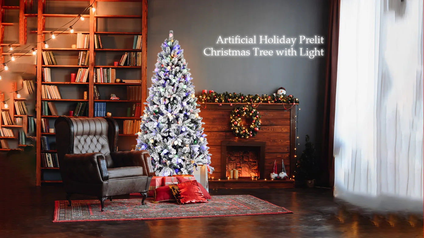 7.5FT PE/PVC/Pine Mixed Christmas Tree