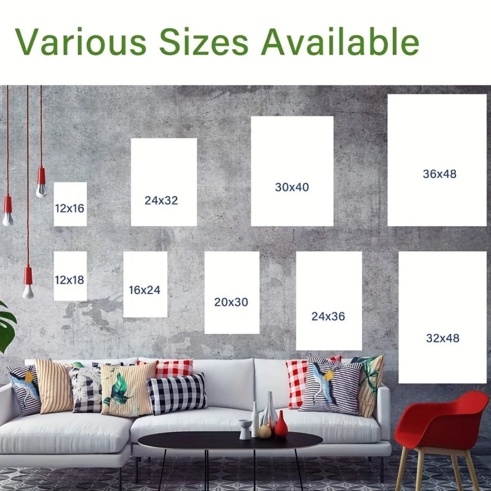 Show the mountain summer scenery, blue sky and white clouds, snowy mountains, interior decoration