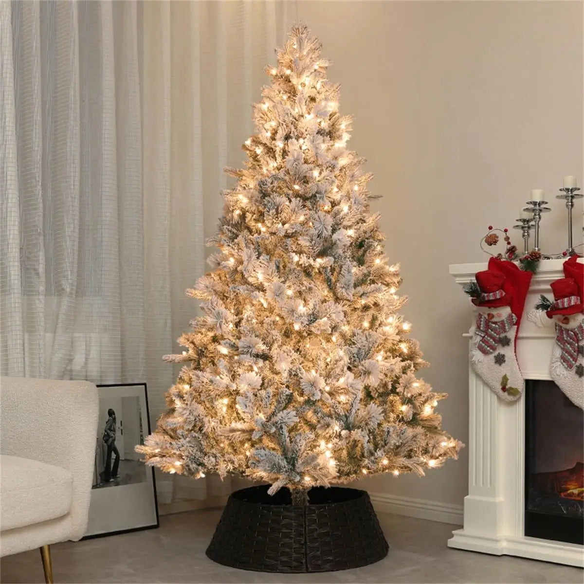 7.5ft Artificial Christmas Tree - Green Holiday Decoration for Home & Office