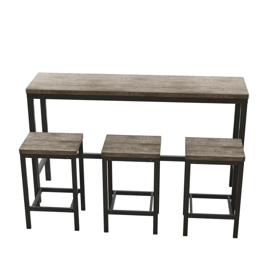 Pub Table Set with 3 Stools