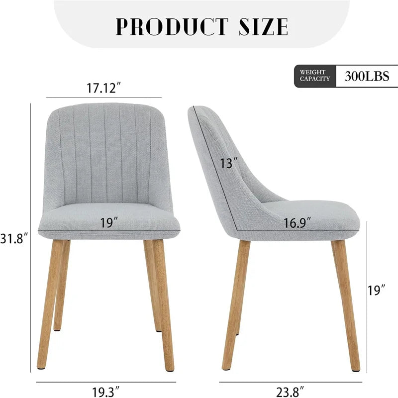 Dining Chairs Set of 2,Modern Fabric Upholstered