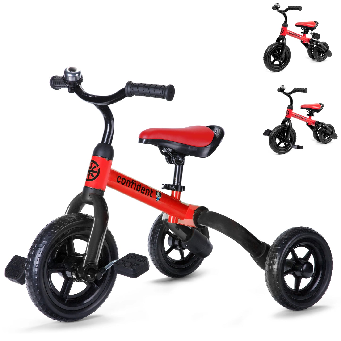 Toddlers Tricycle for Boy&Girl with Detachable Pedal
