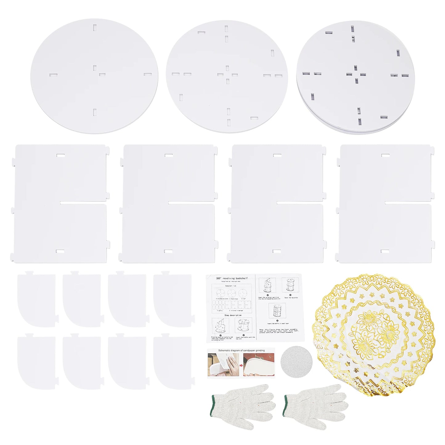 2-Tier Rotating Bookshelf: Stylish Design,