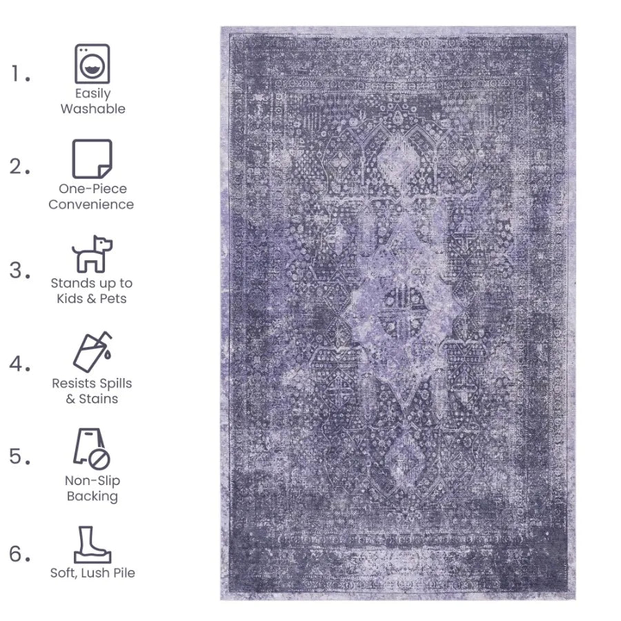 2x3 Machine Washable Area Rugs t