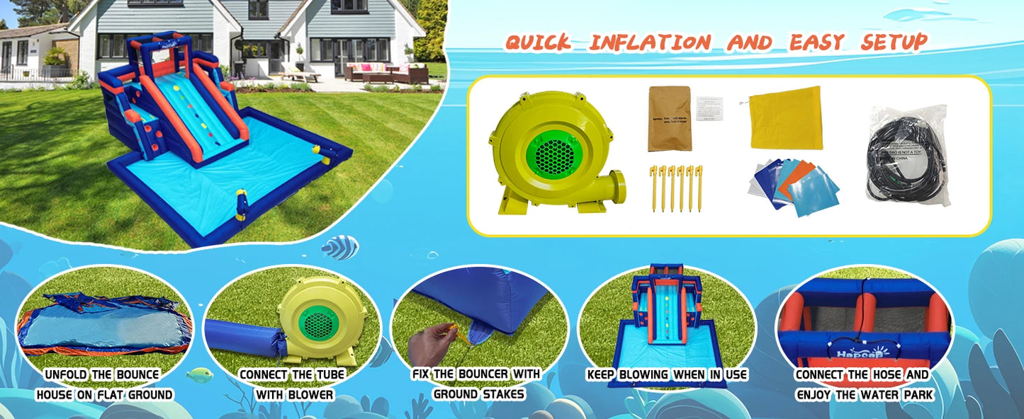 Inflatable Water Slide Pool Bounce House f