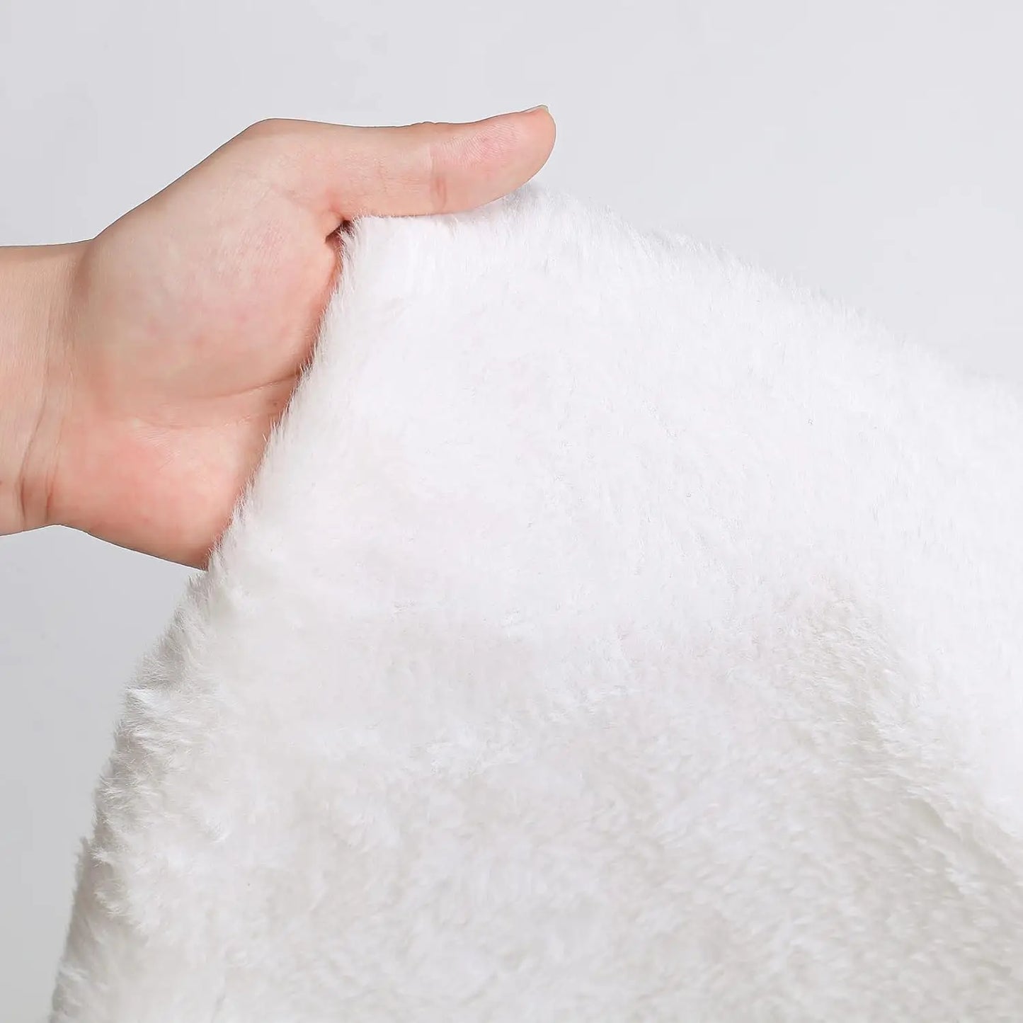 6 Pieces 36inch White Plush Skirt Decoration for Christmas