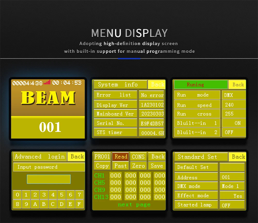 2/4pcs 275W Moving Head Light Rainbow Frost Effect DJ Disco