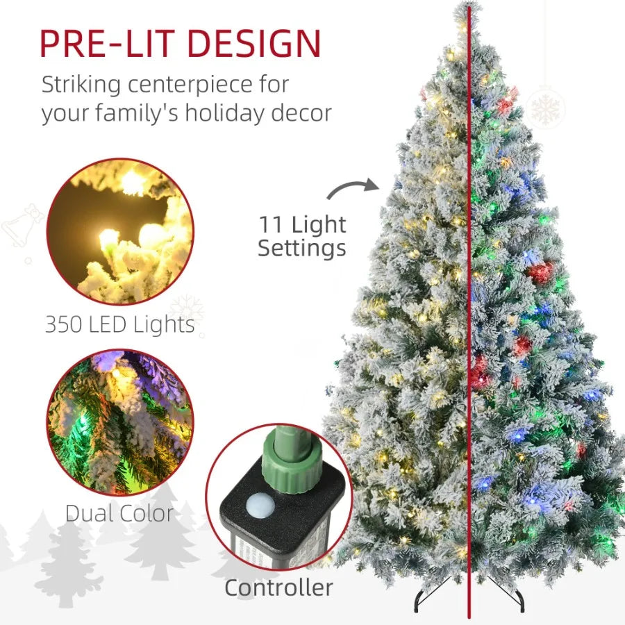 HOMCOM 6ft Tall Prelit Artificial Christmas Tree