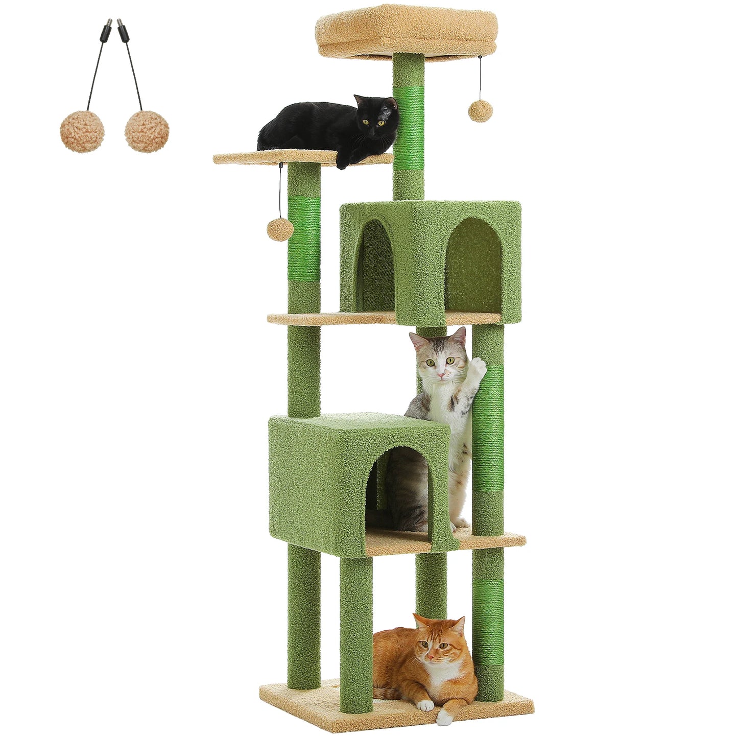 Cat Tree Tower with 4 Natural Sisal Scratching Posts