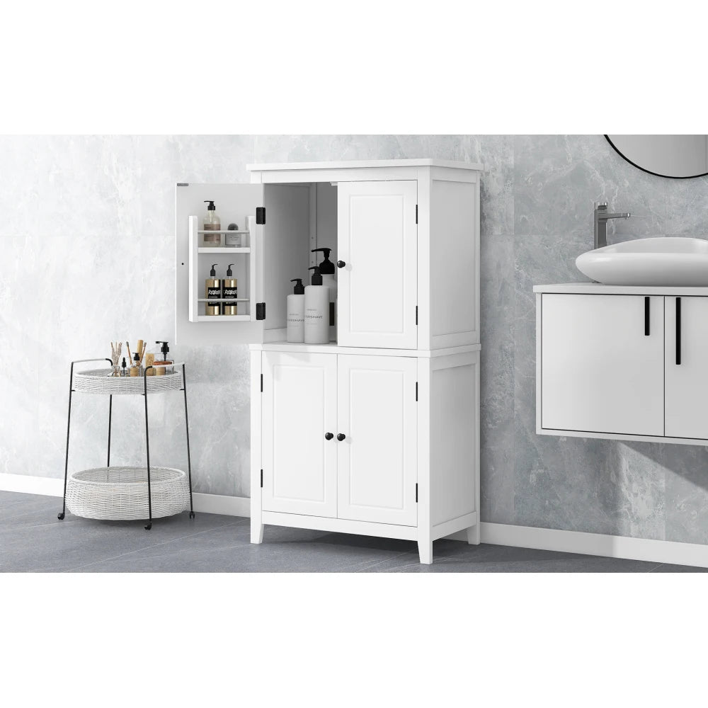 Elegant Bathroom Floor Storage Cabinet